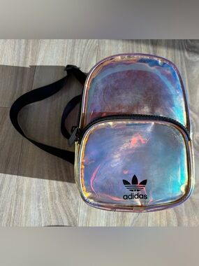 adidas Iridescent Crossbody Mini Bag - Holographic Rainbow